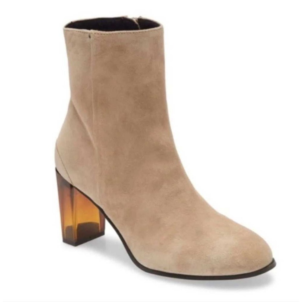 AllSaints OFF‎ WHITE Taupe SUEDE ROKA BOOTIES 40Euro/ 9USA